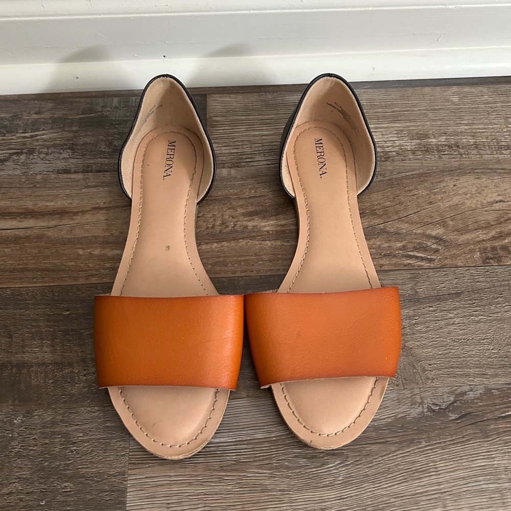 Merona Orange and Black Sandals
